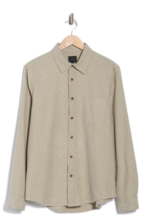 14th & Union Long Sleeve Flannel Shirt In Neutral