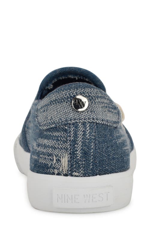Nine West Lala Slip-on Sneaker In Dark Blue