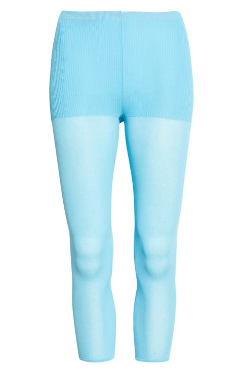 Meleta Cotton & Silk Blend Capri Leggings