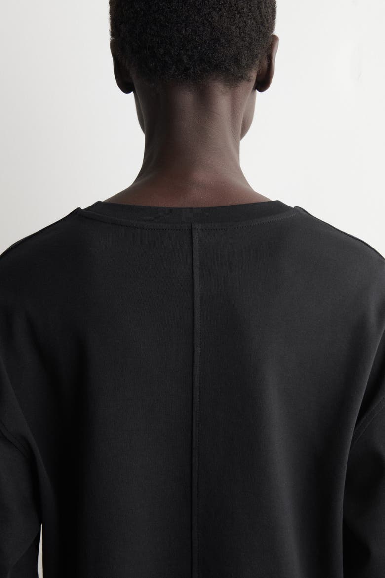 Oversized Boxy Cotton T-shirt, Alternate, color, BLACK