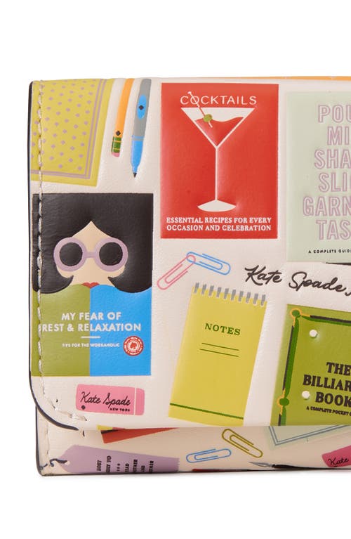 Kate Spade New York Page Turner Bestsellers Print Leather Card Case In Multi