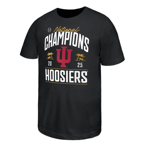 Youth Black Indiana Hoosiers College Football Playoff 2025 National Champions Locker Room Replica T-Shirt