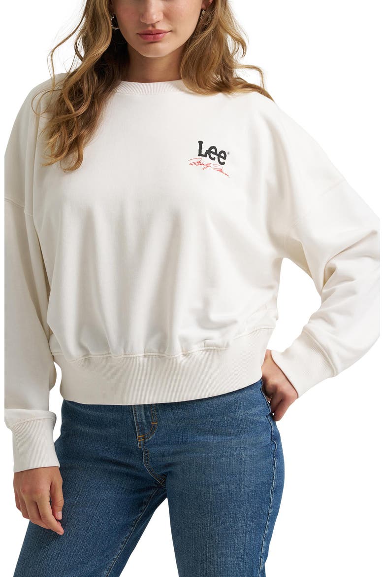 x Marilyn Monroe Graphic Crewneck Sweatshirt, Alternate, color, WHITE STAR
