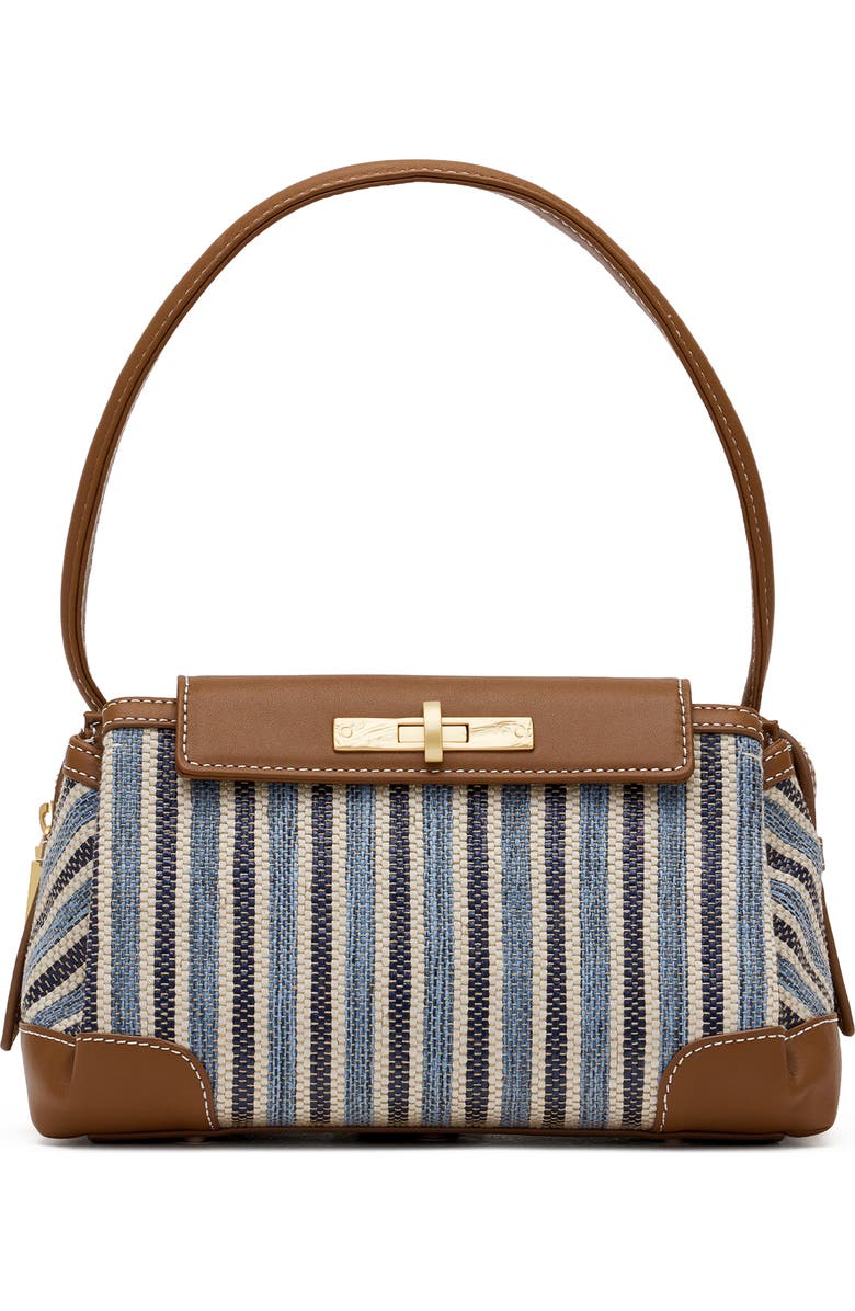HAMMITT Medium Shoulder Bag, Main, color, Cabana Blue/ Brushed Gold