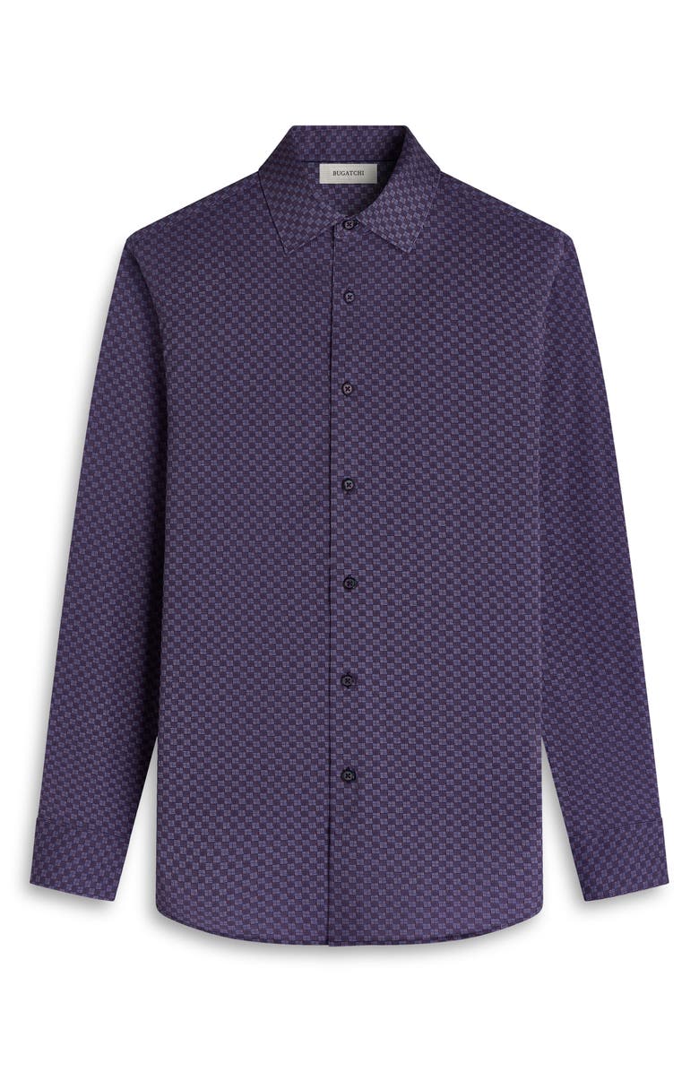 Bugatchi James OoohCotton<sup>®</sup> Check Button-Up Shirt, Alternate, color, Eggplant