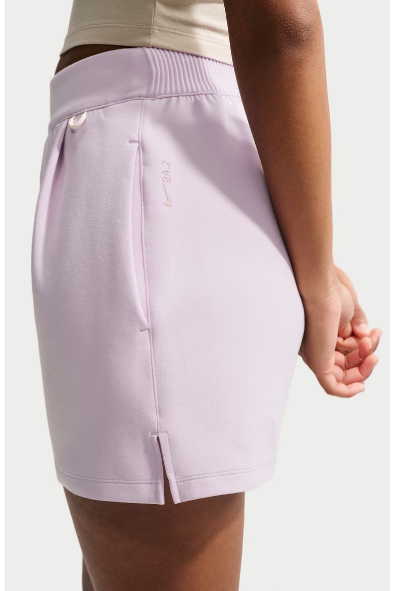 24.7 ImpossiblySoft Dri-FIT Mid-Rise Loose 4-Inch Shorts, Alternate, color, BLEACHED LILAC