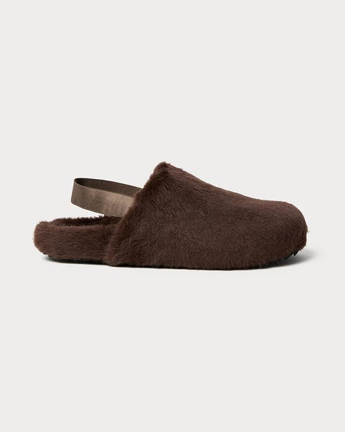 Weworewhat Fur Slipper In Chestnut