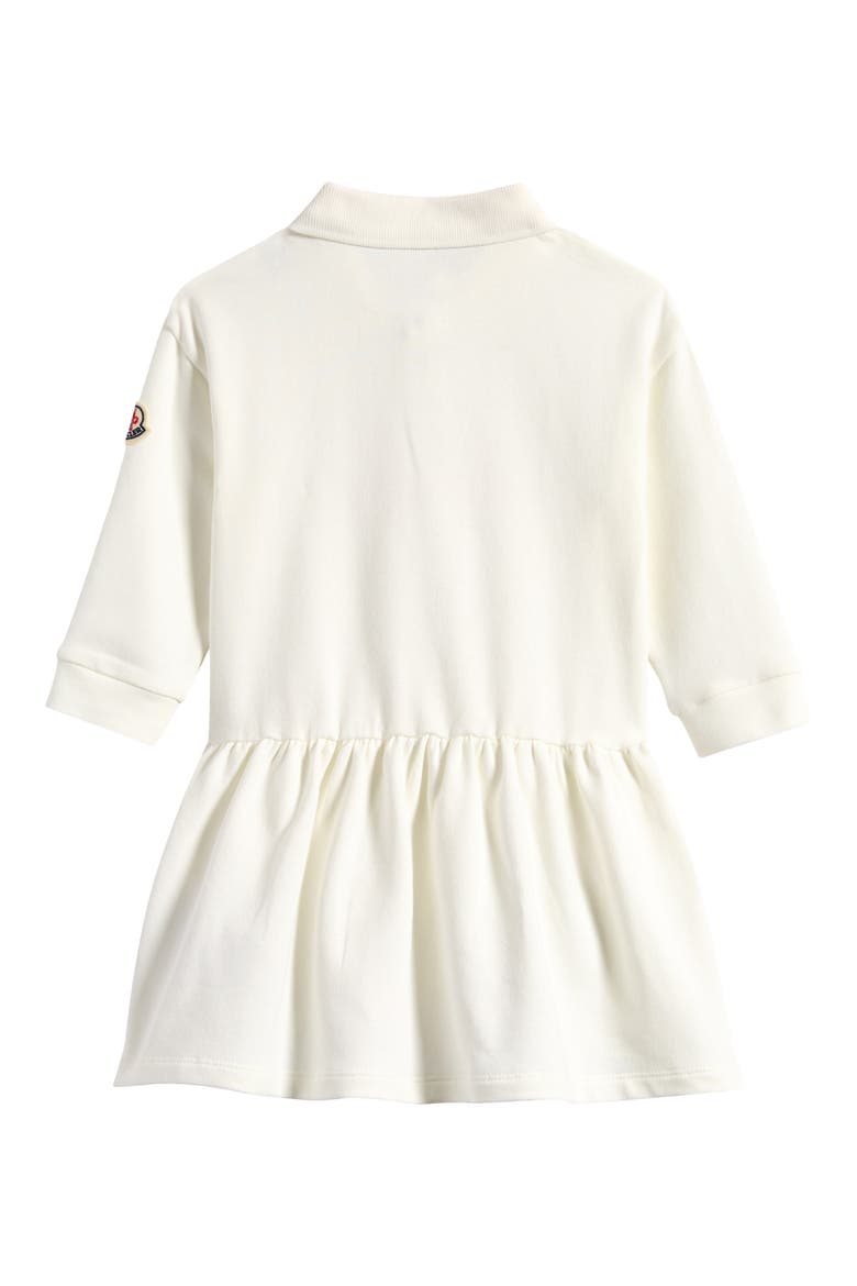 Kids' Logo Embroidered Long Sleeve Polo Sweatshirt Dress, Alternate, color, NATURAL