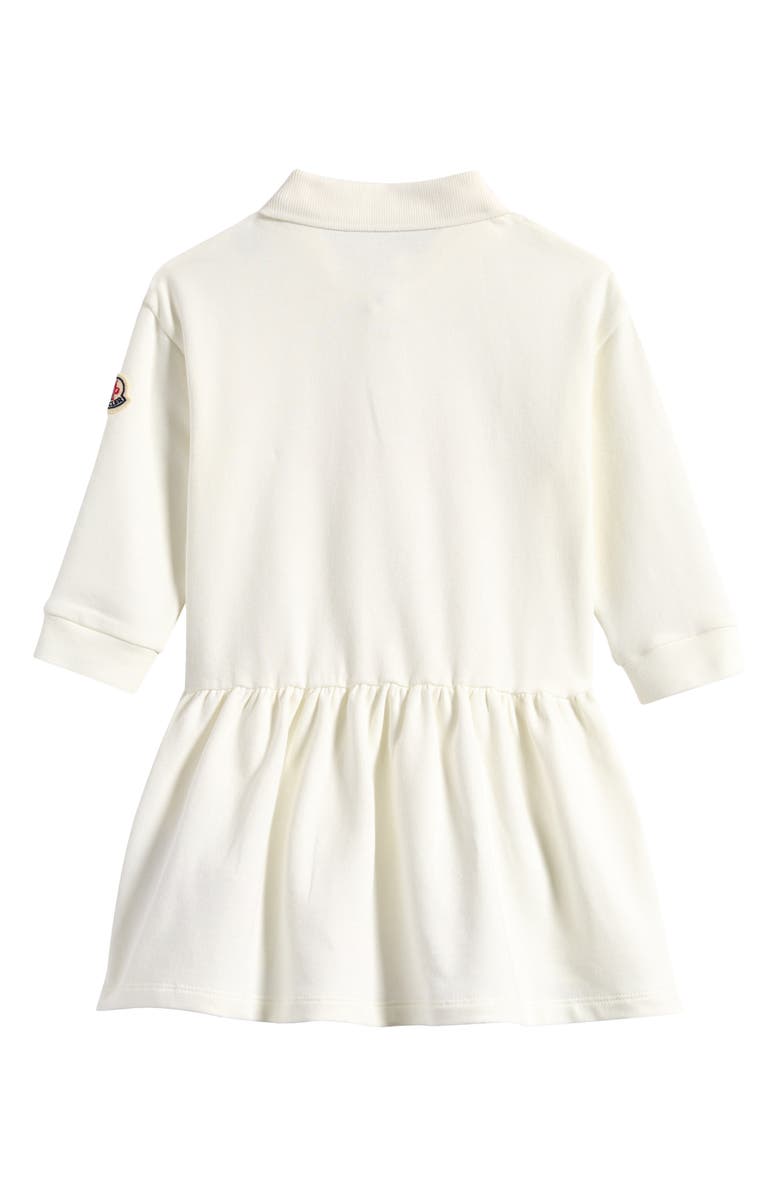 Moncler Kids' Logo Embroidered Long Sleeve Polo Sweatshirt Dress, Alternate, color, 