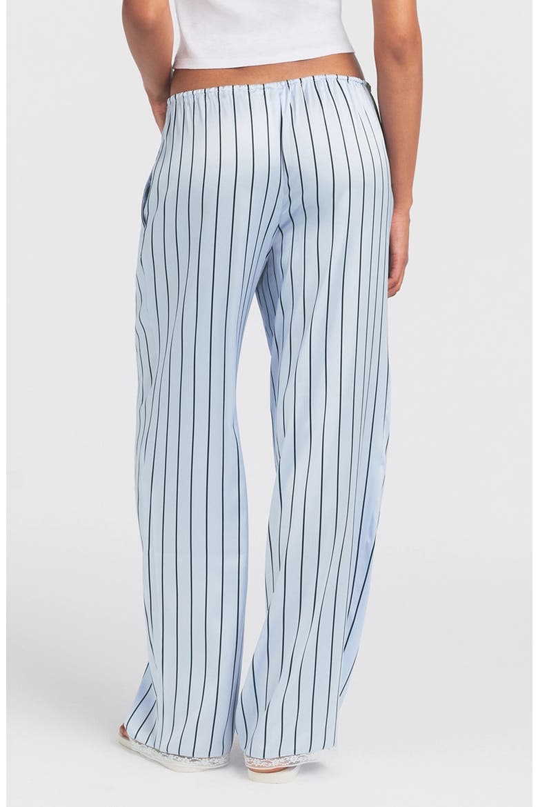 Woven Shine Lace Pants, Alternate, color, PERIWINKLE WIDE STRIPE