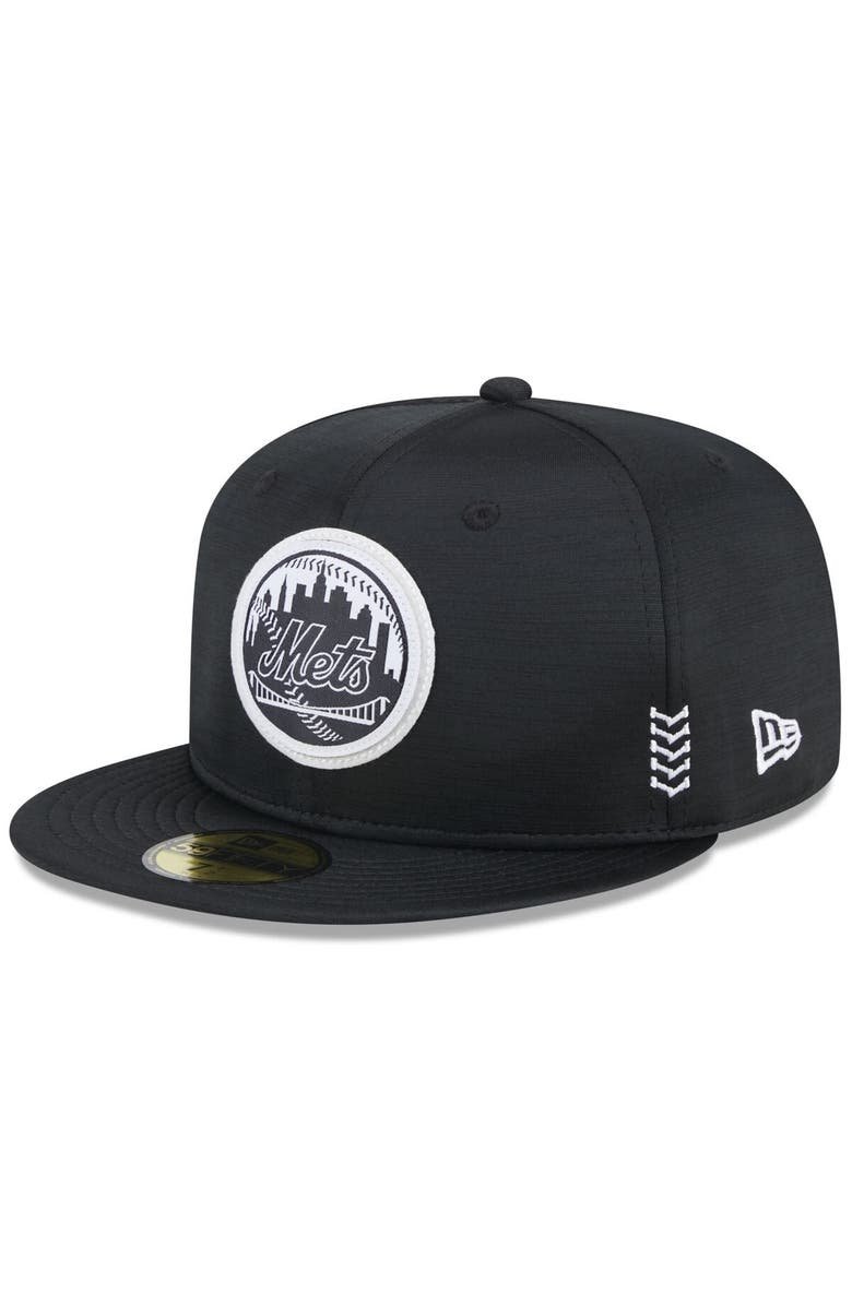 New Era Men's New Era  Black New York Mets 2024 Clubhouse 59FIFTY Fitted Hat, Main, color, 