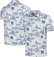 Reyn Spooner Men's Reyn Spooner White New York Yankees Cooperstown Collection Puamana Print Polo