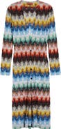 Missoni Metallic Zigzag Raschel Knit Duster Cardigan