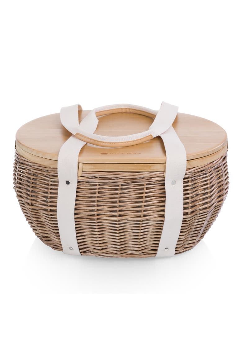 Castaway Insulated Picnic Basket, Alternate, color, WHITE