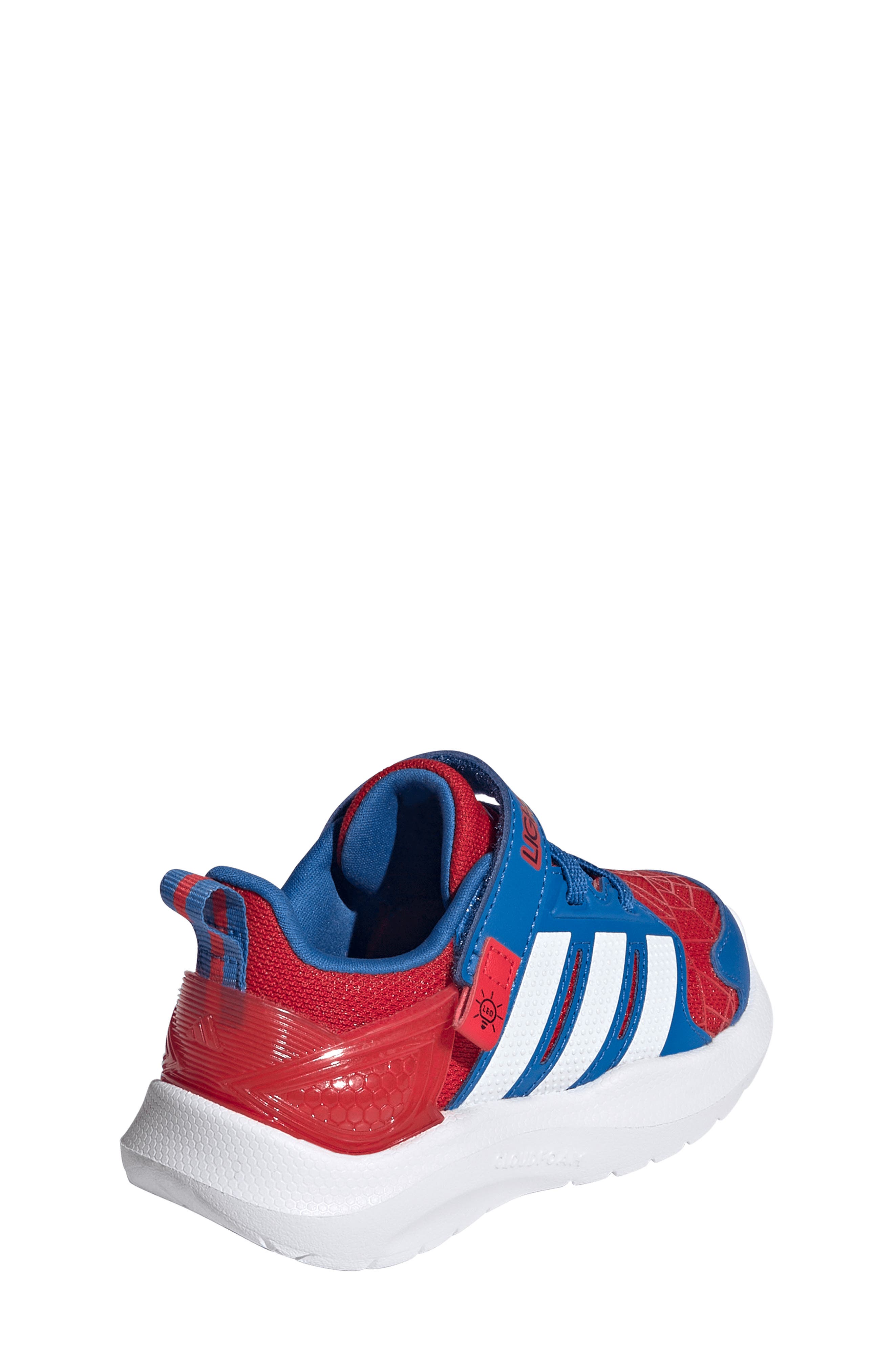 adidas x Marvel<sup>®</sup> Kids' Lightorama Spider-Man Light-Up Sneaker, Alternate, color, Scarlet/ White/ Bright Royal