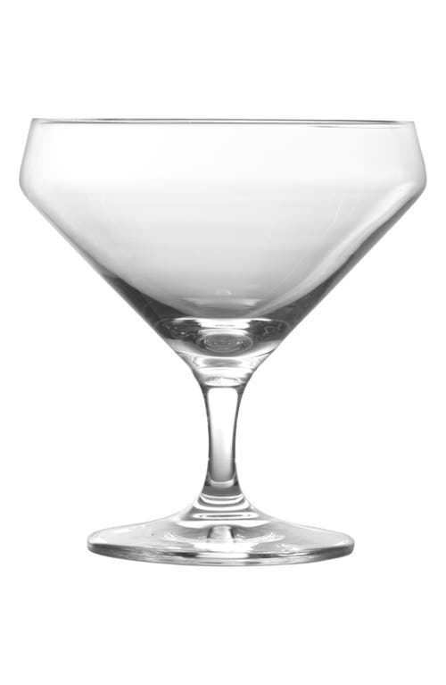 Schott Zwiesel Set Of 2 Pure Short Stem Martini Glasses In Clear