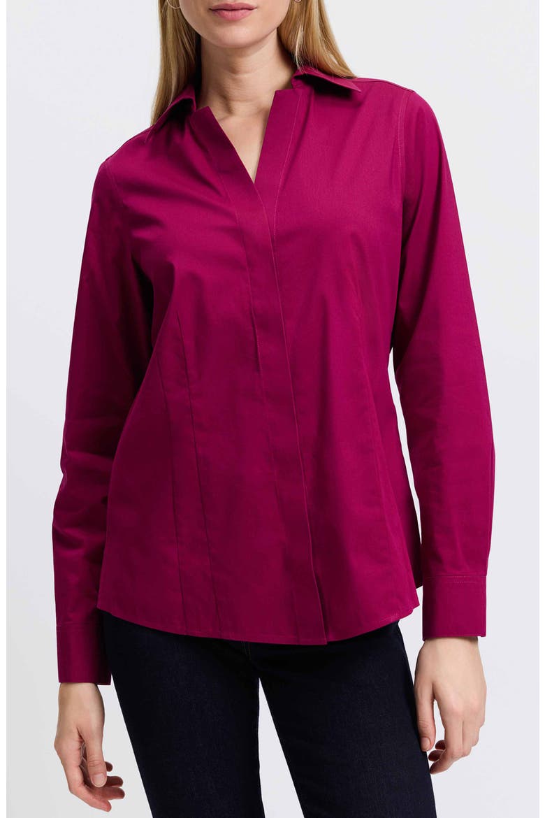 Taylor Stretch Shirt, Main, color, SANGRIA
