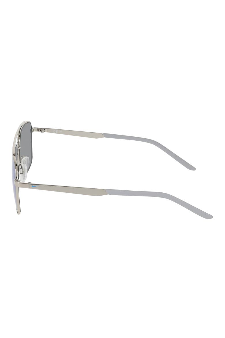 Traveler Strike 58mm Rectangular Sunglasses, Alternate, color, SILVER / BLUE MIRROR