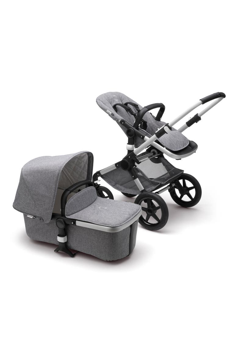 Fox Classic Complete Stroller with Bassinet, Main, color, GREY MELANGE/ ALUMINUM