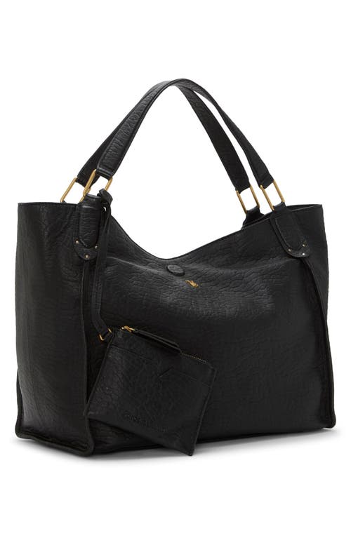 Vince Camuto Deena Embossed Leather Tote In Black