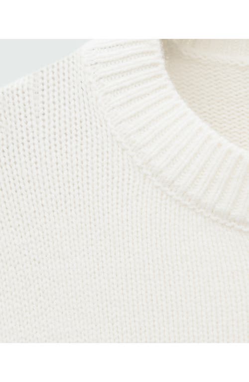 Mango Long Sleeve Sweater In Ecru