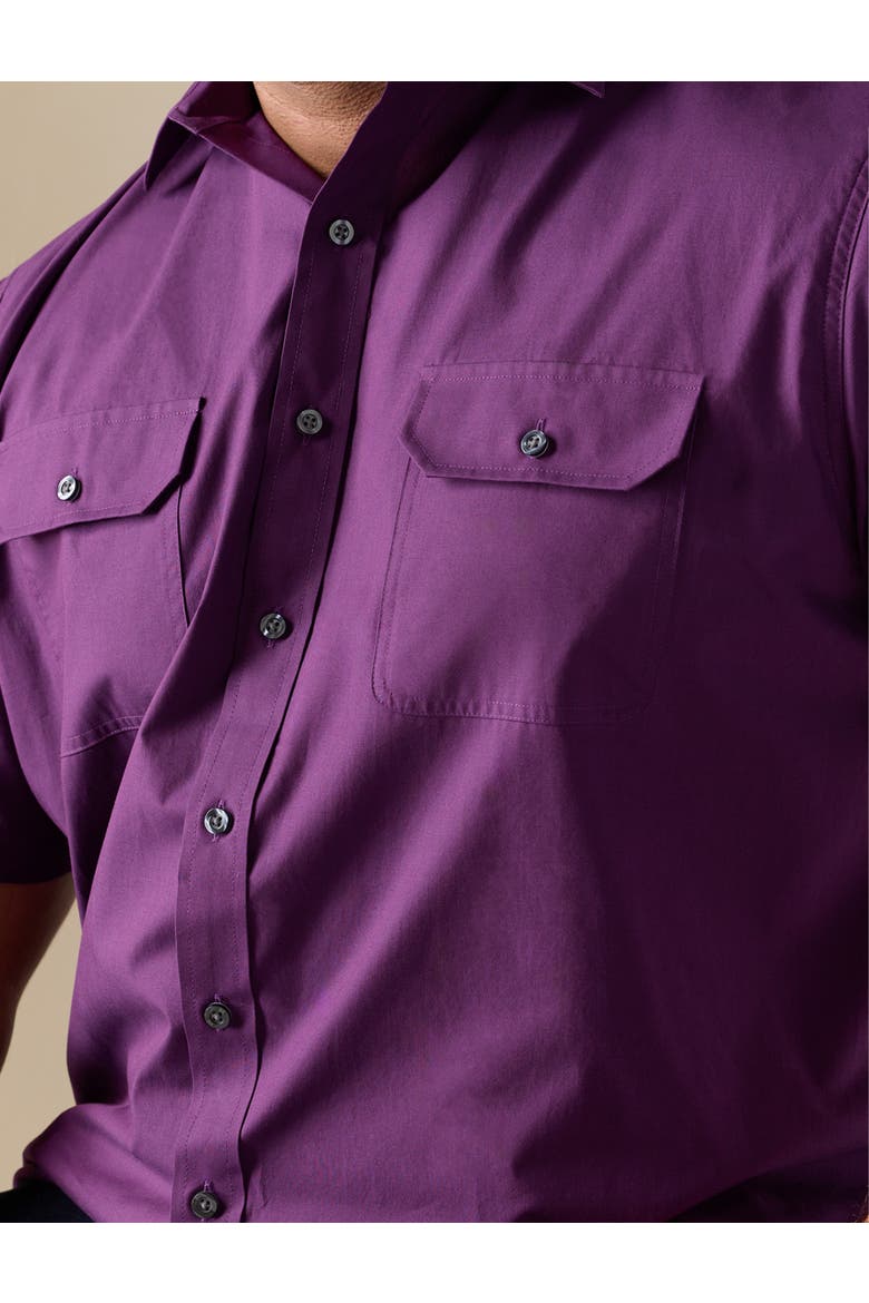 Big & Tall Double-Pocket Sport Shirt, Alternate, color, POTENT PURPLE
