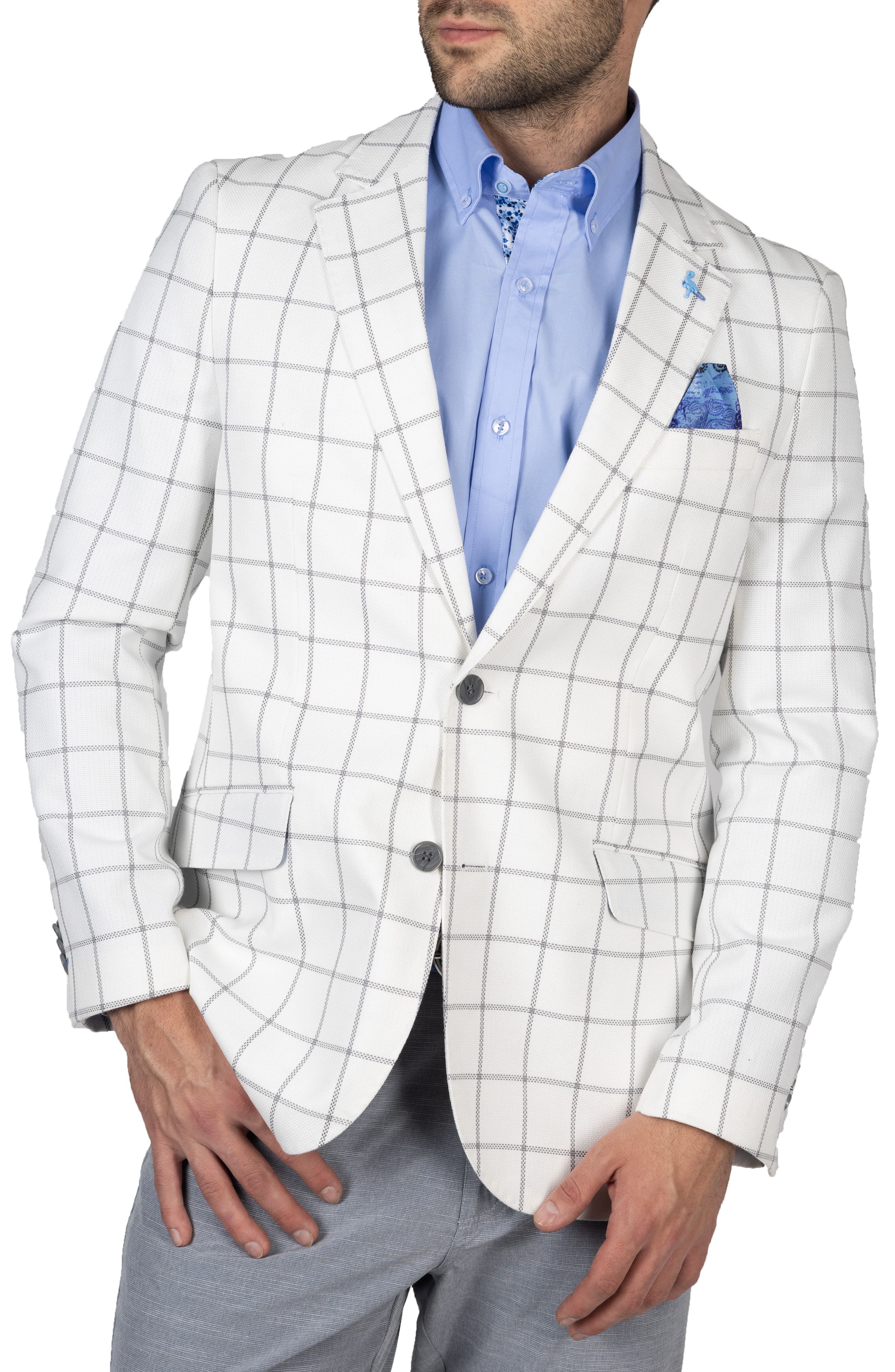 TailorByrd Textured Windowpant Sportcoat