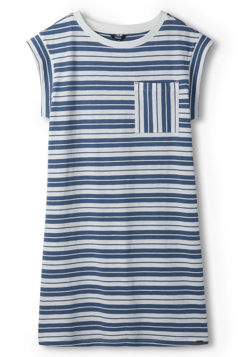 Stripe T-Shirt Dress, Alternate, color, BLUE