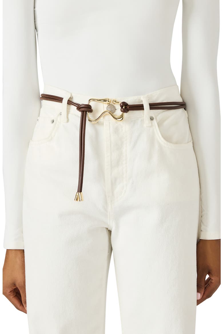 Faux Leather Belt, Alternate, color, CHOCOLATE