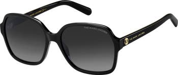 ● MARC JACOBS ● サングラス Dark Green / Grey Gradient 57mm Marc Jacobs 57mm Gradient Square Sunglasses | Nordstrom