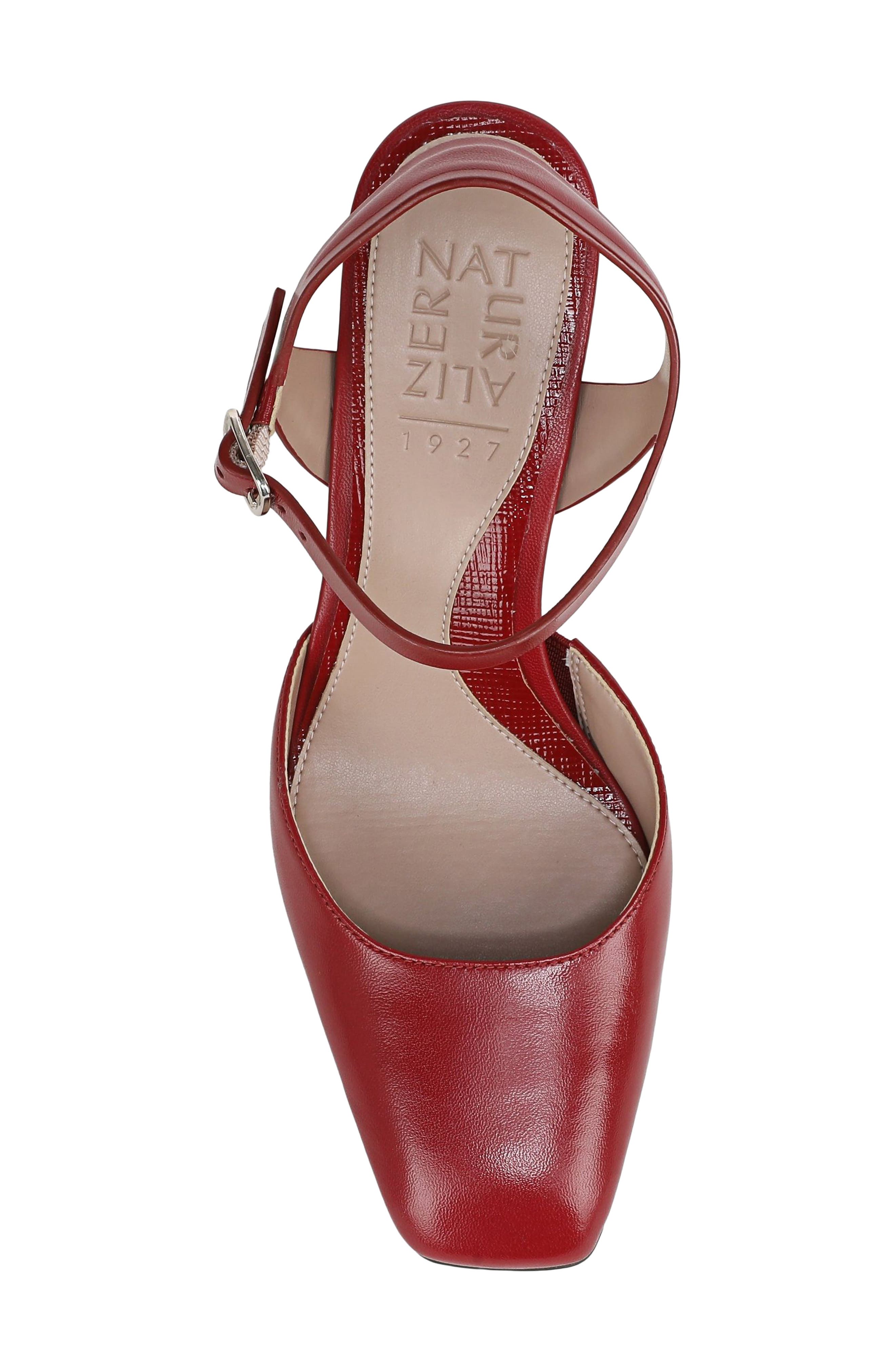 Frankie Ankle Strap Pump, Alternate, color, HEARTS FLAME RED