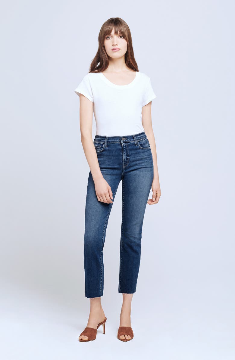 L'AGENCE Sada High Waist Crop Slim Jean, Alternate, color,