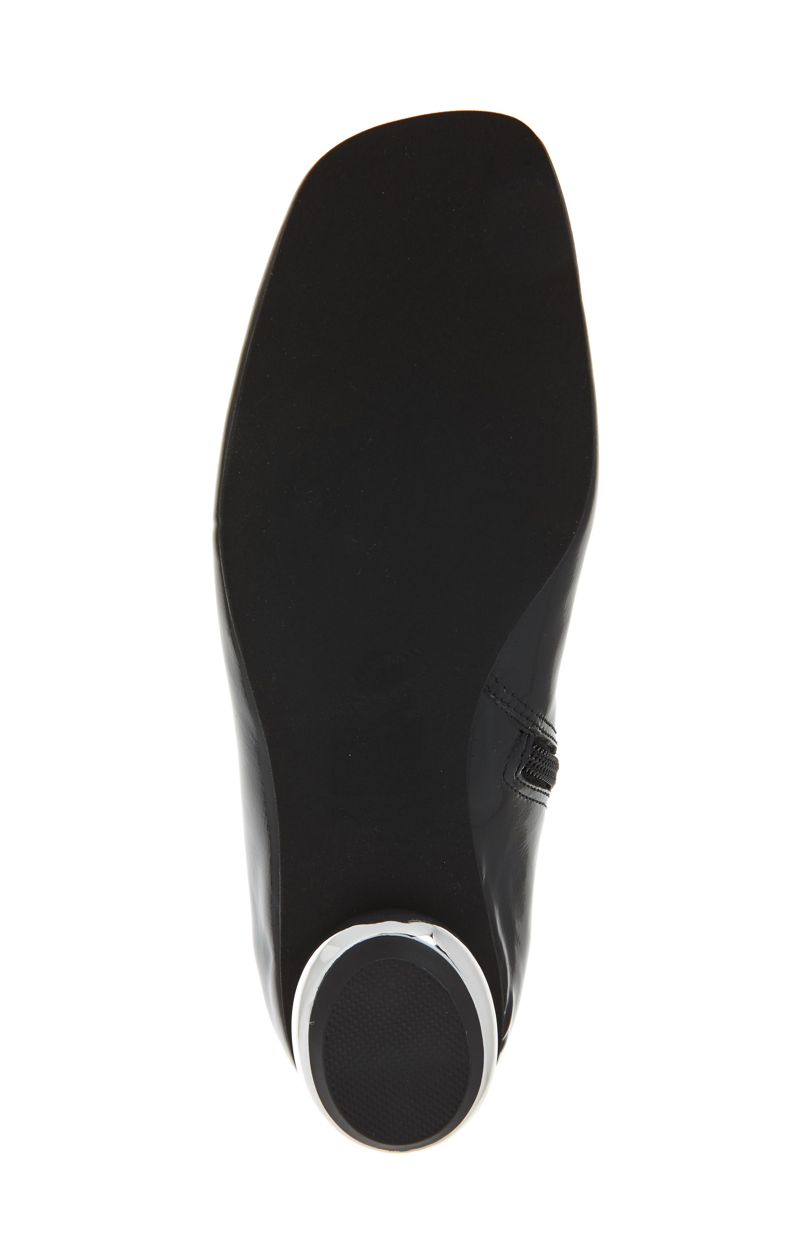 Moon GRL Bootie, Alternate, color, BLACK CRINKLE PATENT SILVER