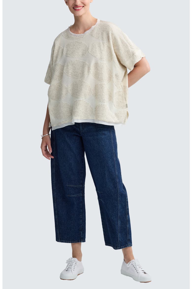 Blair Textured Hemp & Cotton Blouse, Alternate, color, Nature