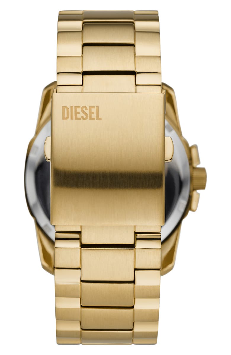 DIESEL<sup>®</sup> Master Chief Three Hand Bracelet Watch, 45mm, Alternate, color, Gold