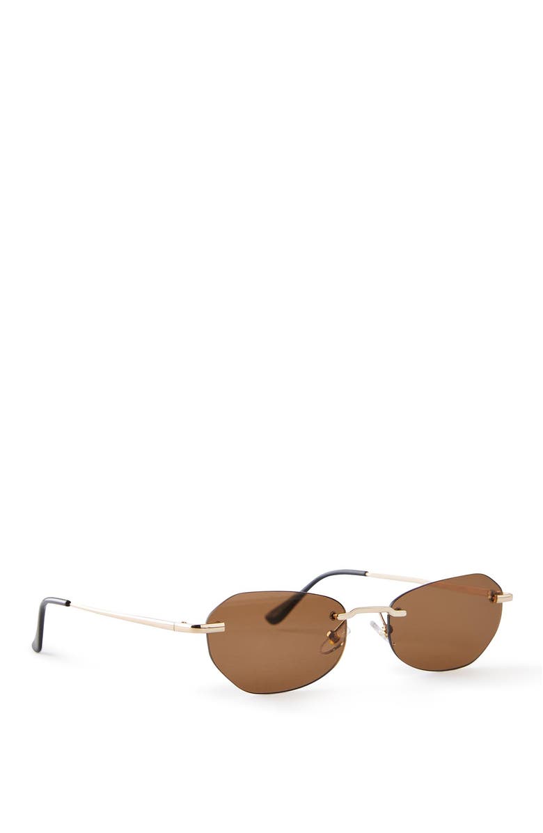 Cotton On Men's The Dot Com Sunglasses, Alternate, color, Gold Brown