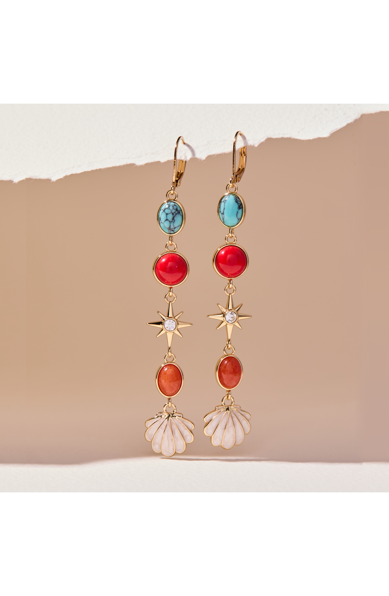 Alex and Ani Moonlight Beach Linear Earring, Alternate, color, Multi