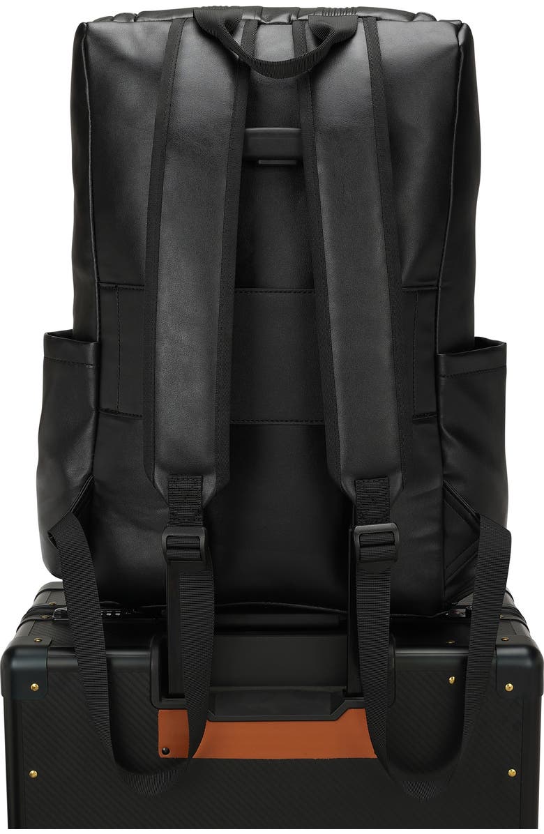 ELLE Roamer 22L Vegan Leather Backpack, Alternate, color, Black