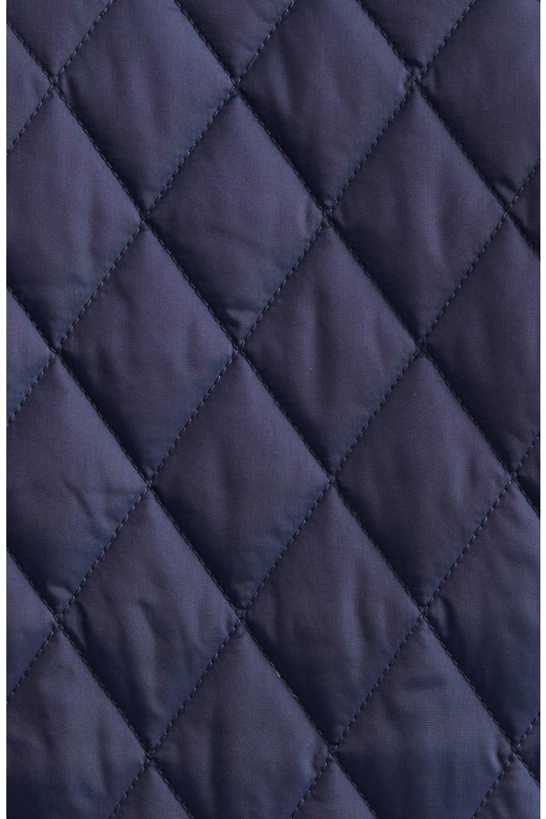 Logo Crest Quilted Nylon Jacket, Alternate, color, DARK NAVY