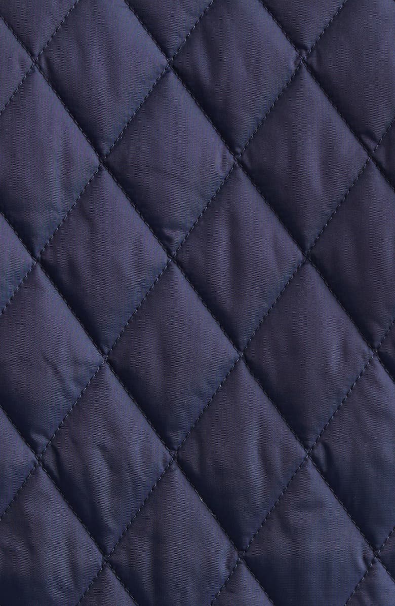 Sporty & Rich Logo Crest Quilted Nylon Jacket, Alternate, color, Dark Navy