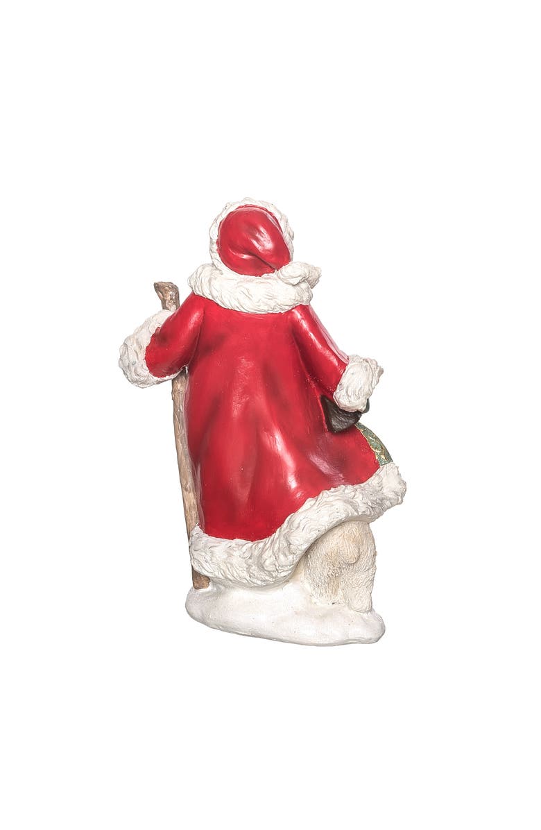 Transpac Multicolor Gilded Accent Santa Figurine Decorative Resin Decor, Alternate, color,