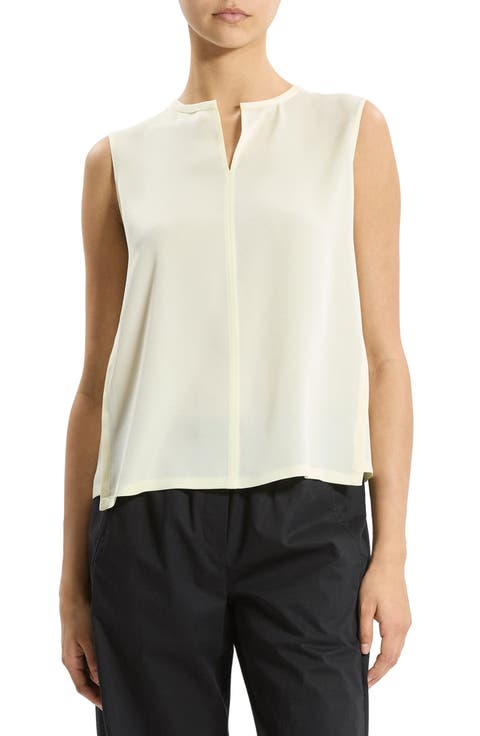 Split Neck Satin Tank