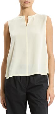 Theory Split Neck Satin Tank