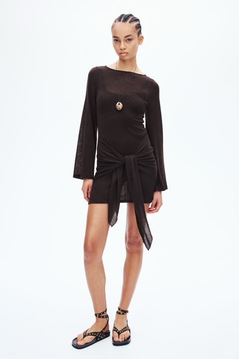 Tie-detail dress