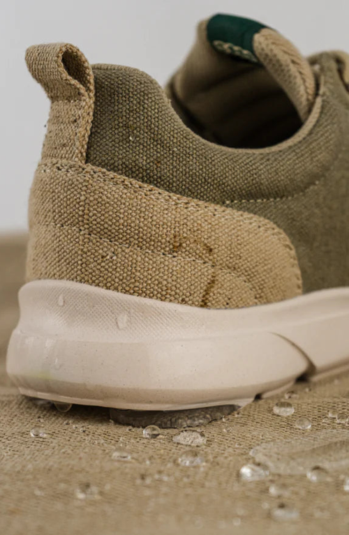 8000kicks Explorer V2 Waterproof Hemp Sneakers In Beige And Green