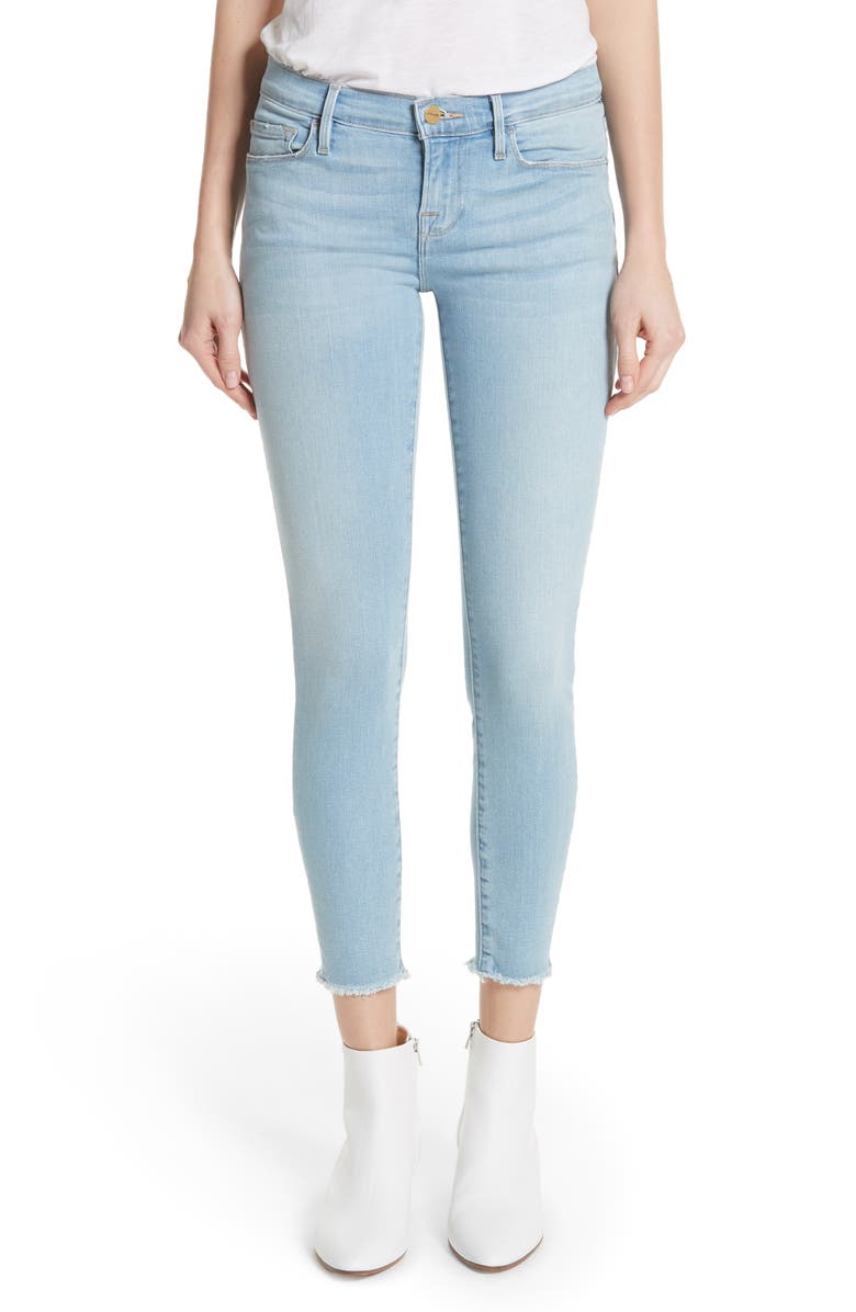 FRAME Le Skinny de Jeanne Raw Hem Crop Skinny Jeans, Main, color,