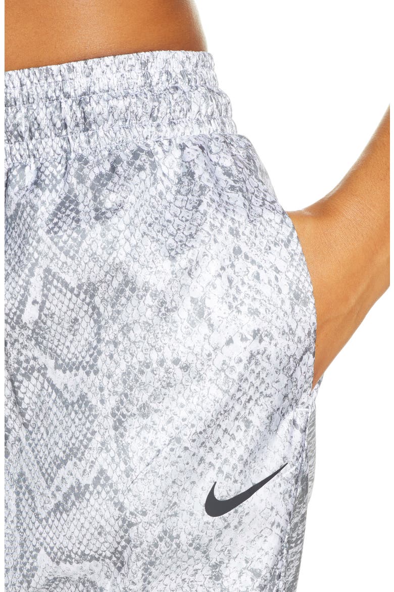 Python Print Woven Pants, Alternate, color, WHITE/ BLACK