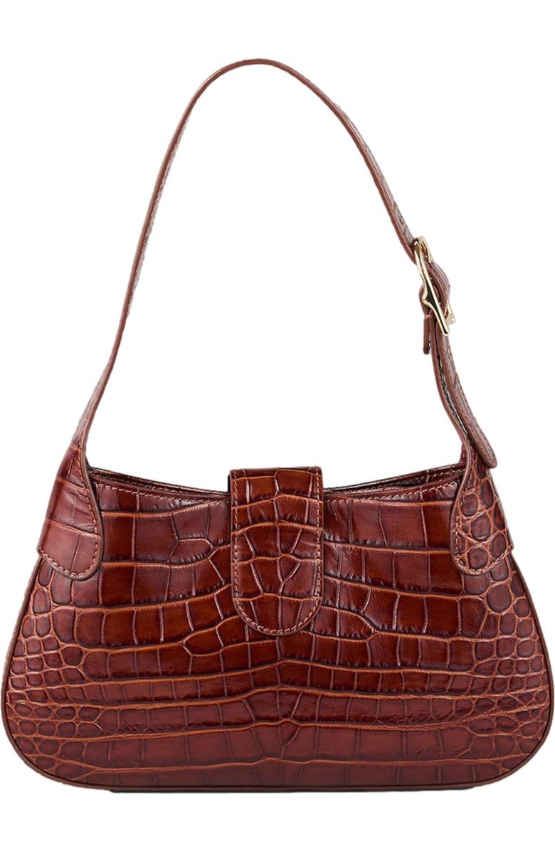 SANDRO Mock croc leather Janet bag, Alternate, color,