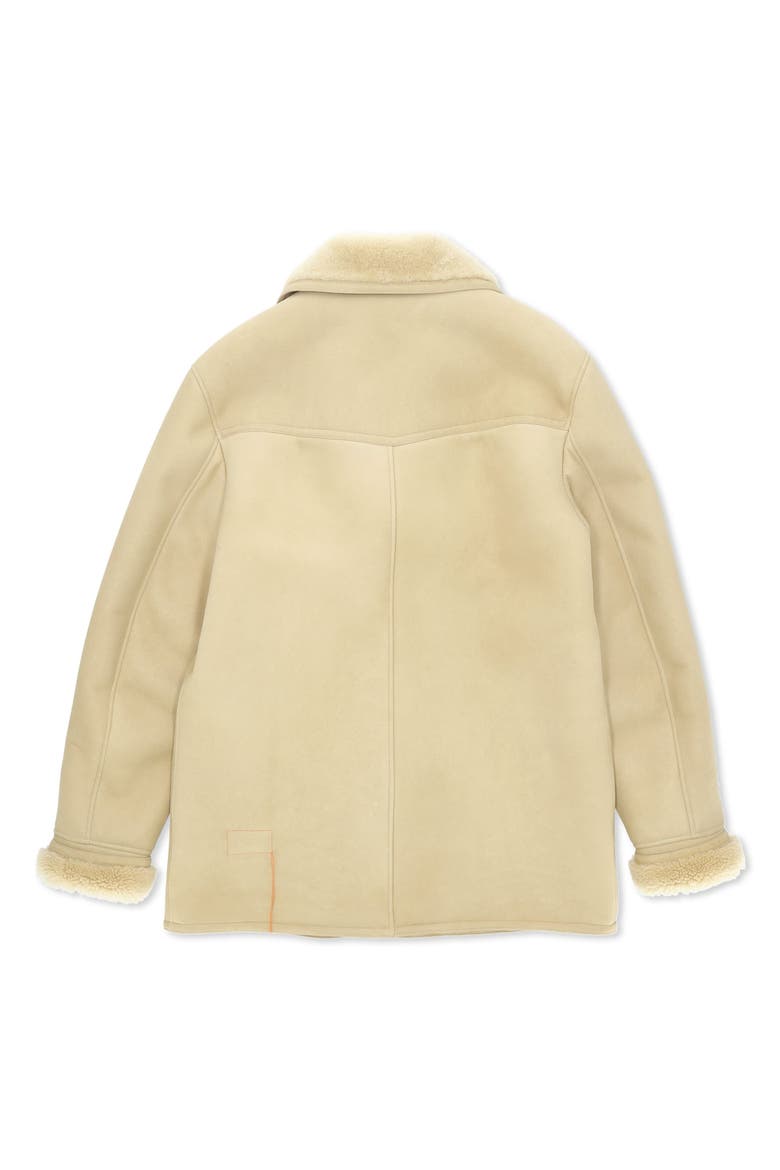 Shearling Double Breasted Jacket, Alternate, color, Beige