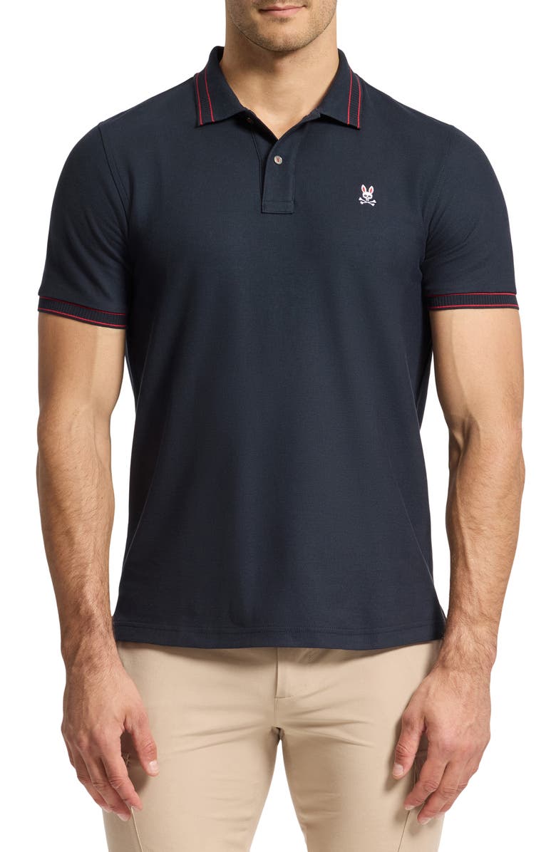 Psycho Bunny McCoy Piqué Pima Cotton Polo, Main, color, 